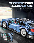 Sports Car Building Set, 1:10 Scale M4 Racing Technic Car for Adults Collectible Cars Set to Build, Build and Display Model for Home or Office Décor, Gift for Boys Age 14+ (2280 Pcs)