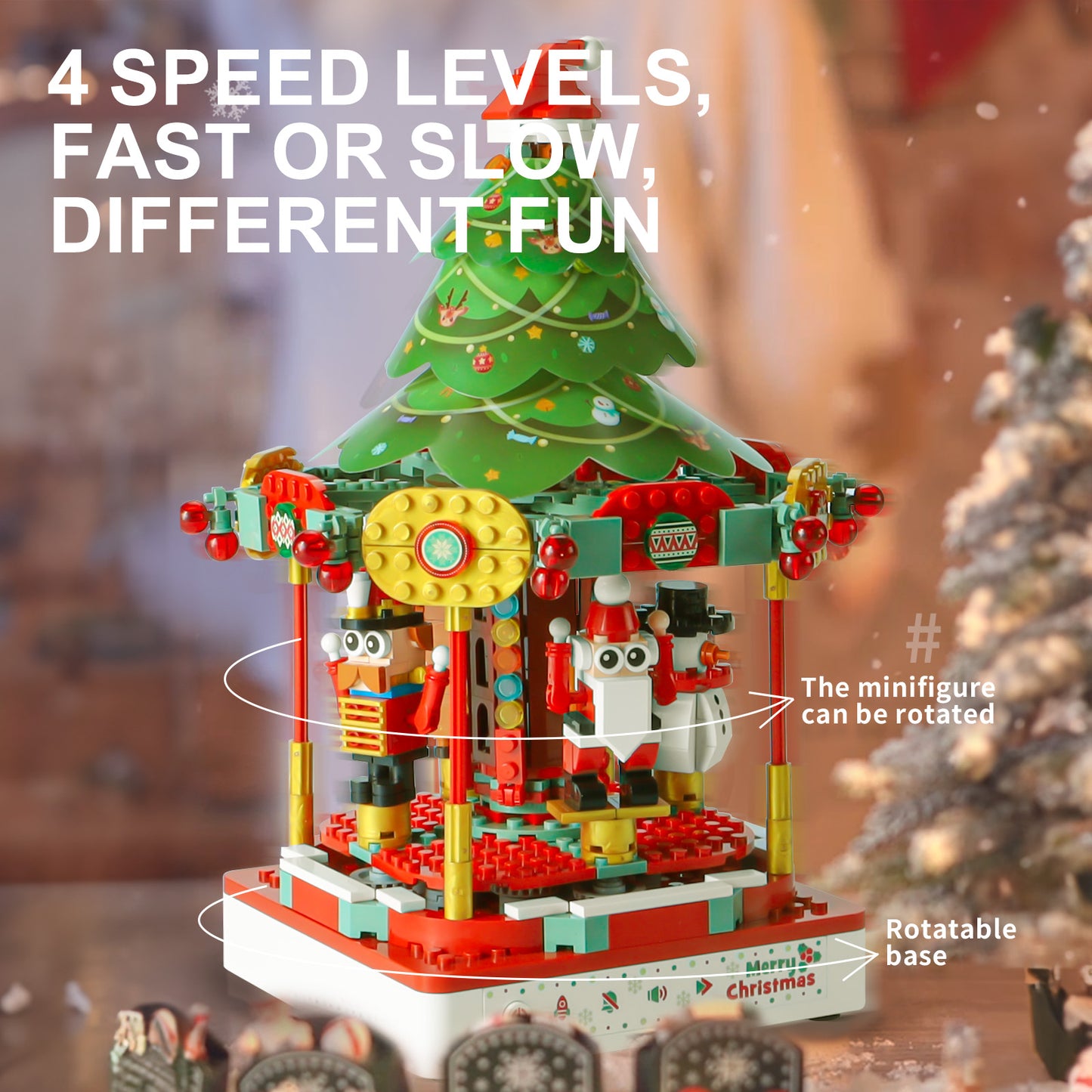 Joycrown Christmas Tree Building Sets,Toy Building Blocks for Christmas Party Home Decoration,Gift for Kids Adult Aged 8+(543 pcs)