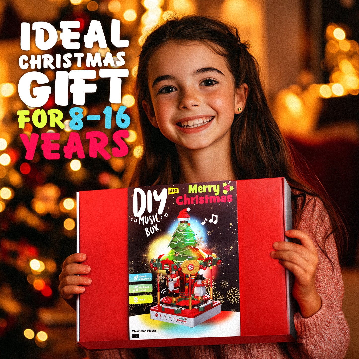 Joycrown Christmas Tree Building Sets,Toy Building Blocks for Christmas Party Home Decoration,Gift for Kids Adult Aged 8+(543 pcs)