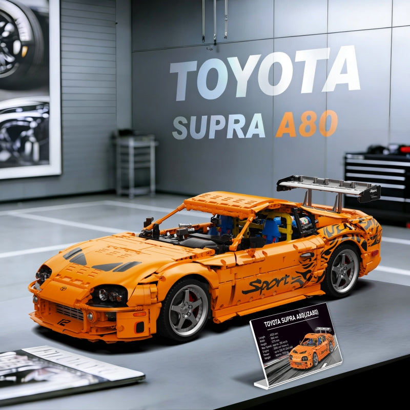 Joycrown Supra A80 1:8 Scale Large Model Car Building Kit, Collectible Sports Car Model for Adults and Teens 14+, Display Model Toy, Orange(4508+PCS)