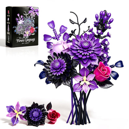 Joycrown Bouquet Building Set, Black Gold Rose Gerbera Block Set for Adults, Luxury Floral Botanical Collection, Elegant Decor for Home & Office, Creative Gift for Women, Girlfriend, Mom, Wife (510 PCS)