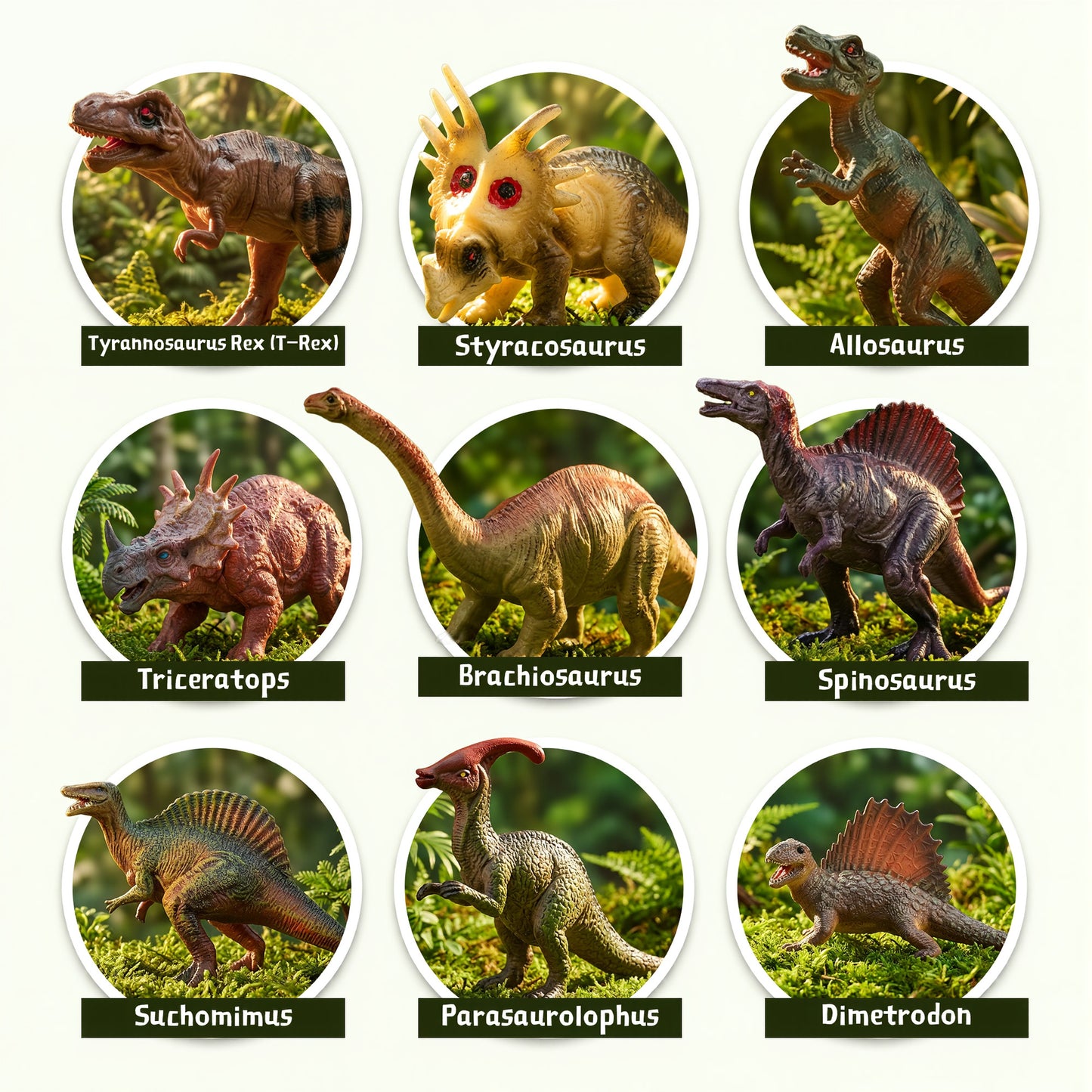 Joycrown Dinosaur Toys for Kids 34PCS Realistic Dinosaurs Figures with Eggs,Trees Playset,Gift for Toddlers Boys & Girls (Age 3+)