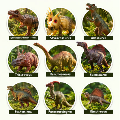 Joycrown Dinosaur Toys for Kids 34PCS Realistic Dinosaurs Figures with Eggs,Trees Playset,Gift for Toddlers Boys & Girls (Age 3+)