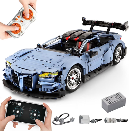 Joycrown Remote Control Car Building Kit, 1/10 Scale M4 Supercar with Radio Controlled Lights Motors Rechargeable Battery, Compatible with Technic Cars for Adults, STEM Gift for Boys Age 6+(2280 Pcs)