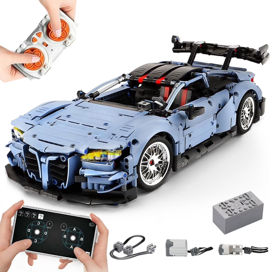 Joycrown Remote Control Car Building Kit, 1/10 Scale M4 Supercar with Radio Controlled Lights Motors Rechargeable Battery, Compatible with Technic Cars for Adults, STEM Gift for Boys Age 6+(2280 Pcs)