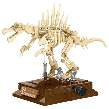 Joycorwn Spinosaurus Dinosaur Fossil Model Building Set with Movable Joints, Gear-Driven Movement and Display Base, Display Models Collectible Gift for Dinosaur Fossil Enthusiasts(268 PCS)