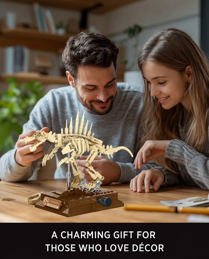 Joycorwn Spinosaurus Dinosaur Fossil Model Building Set with Movable Joints, Gear-Driven Movement and Display Base, Display Models Collectible Gift for Dinosaur Fossil Enthusiasts(268 PCS)