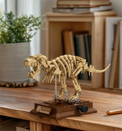 Joycorwn T-Rex Dinosaur Fossil Model Building Set with Movable Joints, Gear-Driven Movement and Display Base, Display Models Collectible Gift for Dinosaur Fossil Enthusiasts(289 PCS)