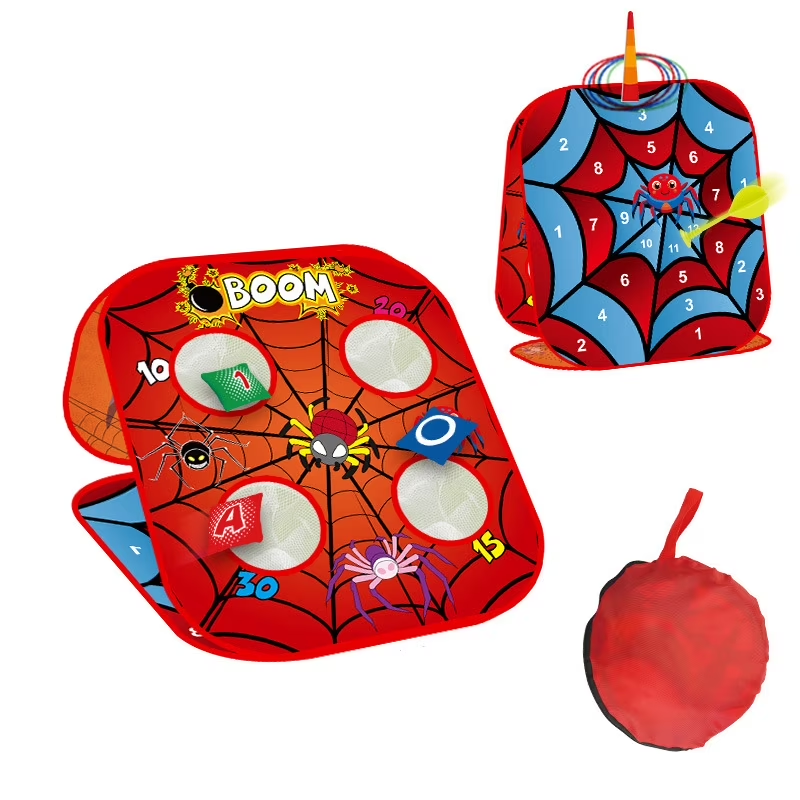 Joycrown Spider Bean Bag Toss Game, 3-1 Cornhole Board Outdoor Toys for Kids, Family Party Activity Toddler Yard Backyard Beach Lawn Party Camping Game Toys