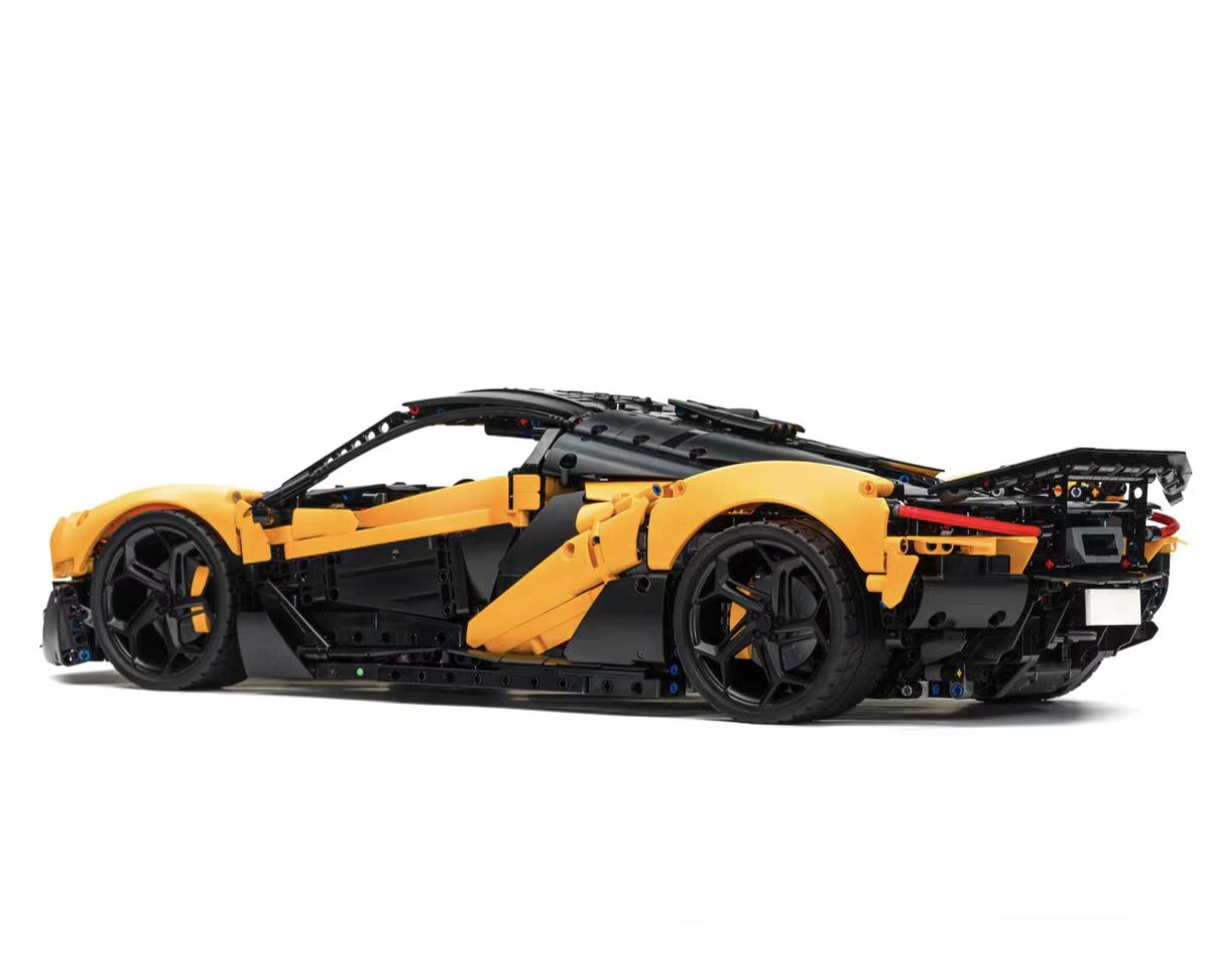 Joycrown McLaren Car Building Blocks, 1:8 Super Car Building Blocks Collectible Sports Model, Ideal Display Decoration for Home or Office, Suitable for Ages 14+, Yellow [4200+ Pcs]