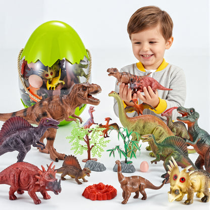 Joycrown Dinosaur Toys for Kids 34PCS Realistic Dinosaurs Figures with Eggs,Trees Playset,Gift for Toddlers Boys & Girls (Age 3+)