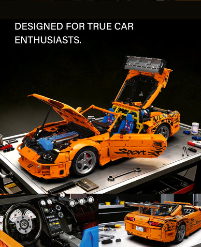 Joycrown Supra A80 1:8 Scale Large Model Car Building Kit, Collectible Sports Car Model for Adults and Teens 14+, Display Model Toy, Orange(4508+PCS)
