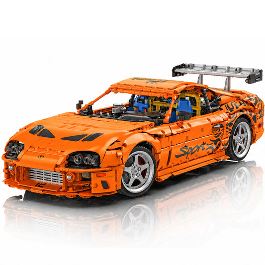 Supra A80 1:8 Scale Large Model Car Building Kit, Collectible Sports Car Model for Adults and Teens 14+,  Display Model Toy, Orange,  No Box(4508+PCS)