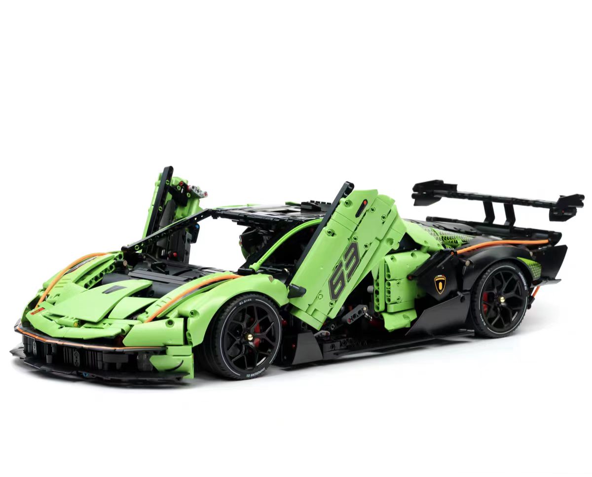 Joycrown Lamborghini Car Building Blocks, 1:8 Super Car Building Blocks, Ideal for Building & Car Enthusiasts, Suitable for Ages 14+, Green [4100+ Pcs]