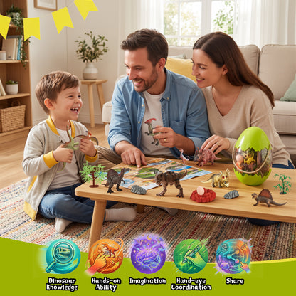 Joycrown Dinosaur Toys for Kids 34PCS Realistic Dinosaurs Figures with Eggs,Trees Playset,Gift for Toddlers Boys & Girls (Age 3+)