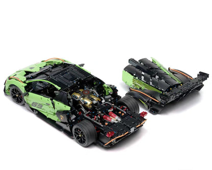 Joycrown Lamborghini Car Building Blocks, 1:8 Super Car Building Blocks, Ideal for Building & Car Enthusiasts, Suitable for Ages 14+, Green [4100+ Pcs]