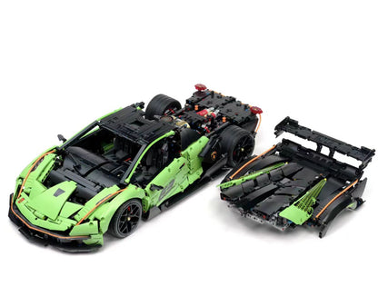 Joycrown Lamborghini Car Building Blocks, 1:8 Super Car Building Blocks, Ideal for Building & Car Enthusiasts, Suitable for Ages 14+, Green [4100+ Pcs]