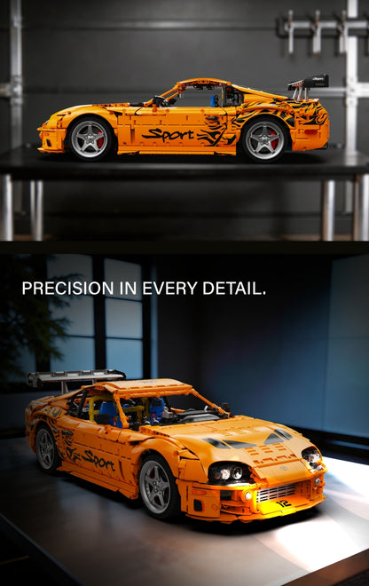 Joycrown Supra A80 1:8 Scale Large Model Car Building Kit, Collectible Sports Car Model for Adults and Teens 14+, Display Model Toy, Orange(4508+PCS)