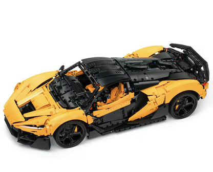 Joycrown McLaren Car Building Blocks, 1:8 Super Car Building Blocks Collectible Sports Model, Ideal Display Decoration for Home or Office, Suitable for Ages 14+, Yellow [4200+ Pcs]